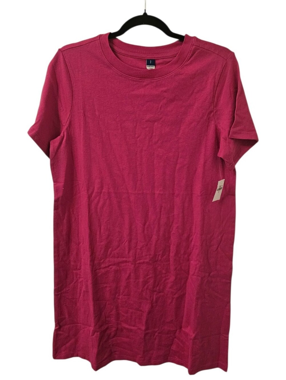 Pink Old Navy Women's Vintage Crew Neck Mini T-Shirt Dress